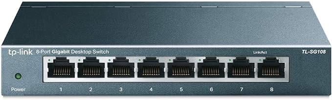 TP-Link 8 Port Unmanaged Gigabit Ethernet Switch - TL-SG108